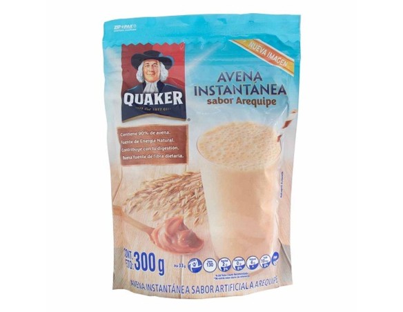Avena Quaker Instantánea Arequipe x 300 gr