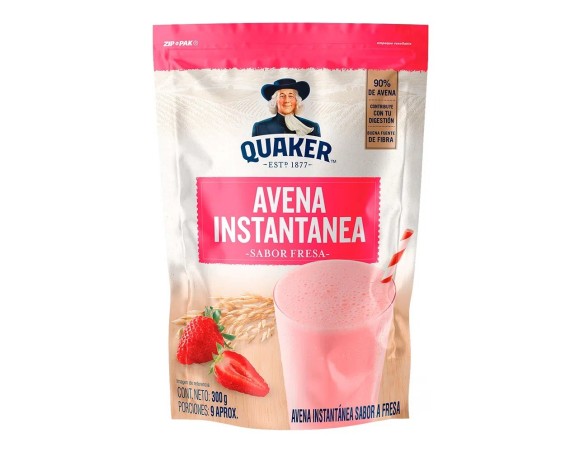 Avena Quaker Instantánea Fresa x 300 gr